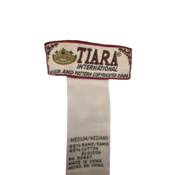 Vintage 90s Tiara International Ramie Cotton Fair Isle Sweater Sz Medium - Picture 8 of 9